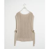 綿混サイドリボンニットベスト | ikka | 詳細画像21