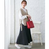 綿混サイドリボンニットベスト | ikka | 詳細画像4