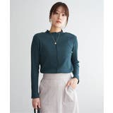 ダークグリーン | 前後2WAY三角テレコプルオーバー | ikka 