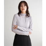 グレー | ハイネックテレコ長袖プルオーバー | ikka 