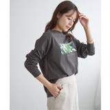 チャコール | ロゴフォトプリントスウェットTシャツ | ikka 