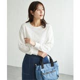 オフホワイト | コットンUVケア裾ラウンドロンT | ikka