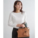 オフホワイト | ストライプジャガードプルオーバー | ikka