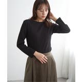 ブラック | ストライプジャガードプルオーバー | ikka