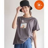 チャコール | ロゴフォトプリントT | ikka