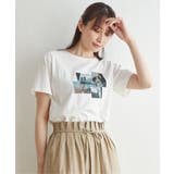 オフホワイト | ロゴフォトプリントTシャツ | ikka 