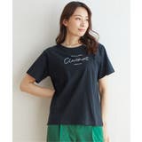 ブラック | ロゴフォトプリントTシャツ | ikka 