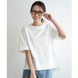 オフホワイト | ミニ裏毛スウェットライク半袖Tシャツ | ikka