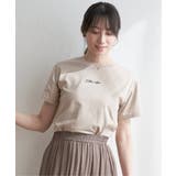 ベージュ | 【親子コーデ】ロゴフォトプリントT | ikka