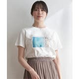 ホワイト | ロゴフォトプリントTシャツ | ikka