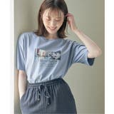 スカイブルー | ロゴフォトプリントTシャツ | ikka 