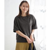 チャコール | コットンUSAミニ裏毛半袖Tシャツ | ikka 