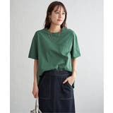 ライトグリーン | 冷感コットン半袖ポケットTシャツ | ikka 