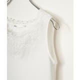 【接触冷感／UVカット】コットンUSA前後レースタンクトップ | ikka  | 詳細画像17 