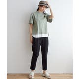 コットンUSA裾レイヤードTシャツ | ikka  | 詳細画像7 
