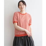 オレンジ | 【親子コーデ】ハニカム柄ジャガードカットソー | ikka 