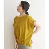 マスタード | 鹿の子前身タックプルオーバー | ikka 