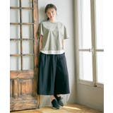 コットンUSA裾レイヤードTシャツ | ikka  | 詳細画像7 