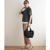 コットンUSA裾レイヤードTシャツ | ikka  | 詳細画像12 