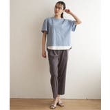 コットンUSA裾レイヤードTシャツ | ikka  | 詳細画像13 