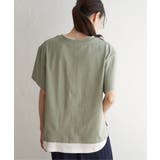 コットンUSA裾レイヤードTシャツ | ikka  | 詳細画像22 