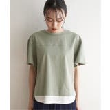 コットンUSA裾レイヤードTシャツ | ikka  | 詳細画像23 