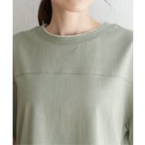 コットンUSA裾レイヤードTシャツ | ikka  | 詳細画像24 