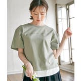 コットンUSA裾レイヤードTシャツ | ikka  | 詳細画像2 