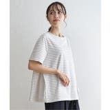 冷感サイド切替ボーダープルオーバー | ikka  | 詳細画像2 