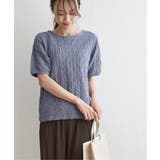 ブルー | フクレ半袖プルオーバー | ikka 