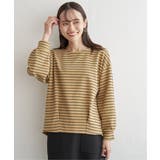 キャメル | リップル裾タックプルオーバー | ikka
