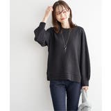 ブラック | ラメワッフルプルオーバー | ikka 