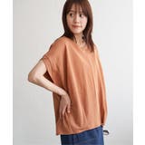 オレンジ | 冷感鹿の子センターシームタックプルオーバー | ikka