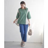 異素材切り替えサイドリボンプルオーバー | ikka  | 詳細画像8 