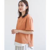 コットンUSA袖刺繍レイヤーTシャツ | ikka  | 詳細画像20 