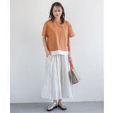 コットンUSA袖刺繍レイヤーTシャツ | ikka  | 詳細画像21 