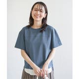 コットンUSA袖刺繍レイヤーTシャツ | ikka  | 詳細画像22 