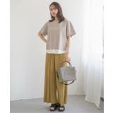コットンUSA袖刺繍レイヤーTシャツ | ikka  | 詳細画像26 