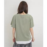 コットンUSA袖刺繍レイヤーTシャツ | ikka  | 詳細画像28 