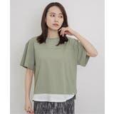コットンUSA袖刺繍レイヤーTシャツ | ikka  | 詳細画像29 