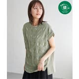 グリーン | 【お得だ値】レースジャガード切り替えプルオーバー | ikka 