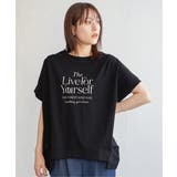 ブラック | 【親子コーデ】ロゴフォトプリントチュニックT | ikka