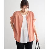 オレンジ | シアサッカー2WAY袖タックプルオーバー | ikka 