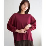 ワイン | 【親子コーデ】袖キカレース切り替えプルオーバー | ikka 