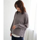 ラメワッフル裾リングドットプルオーバー | ikka  | 詳細画像2 