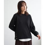 ラメワッフル裾リングドットプルオーバー | ikka  | 詳細画像5 