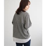 ブラック | カットジャガード裾レイヤープルオーバー | ikka 