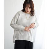 カットジャガード裾レイヤープルオーバー | ikka  | 詳細画像1 