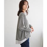 カットジャガード裾レイヤープルオーバー | ikka  | 詳細画像6 