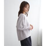 グレー | リップル裾タック長袖プルオーバー | ikka 